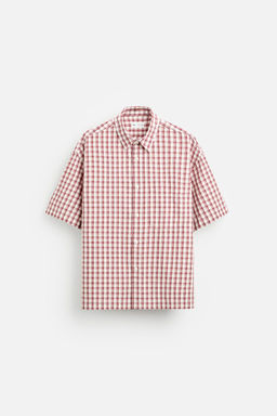 BOXY FIT CHECK SHIRT - Zara фото 6