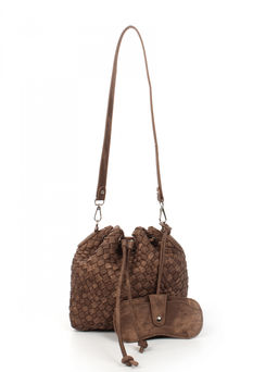 LACCOMA сумка СУ038-винтаж коричневый эко кожа хлопок