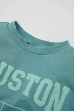 Футболка с короткими рукавами и принтом для маленьких мальчиков - Defacto фото 2