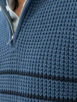 VILATTE / Свитер фактурной крупной вязки с металлической молнией  фото 5