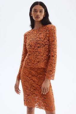 Blusa de encaje con hombreras - H&m фото 4
