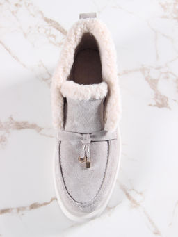 Ботинки 306.1593be.Каменный замша/шерсть