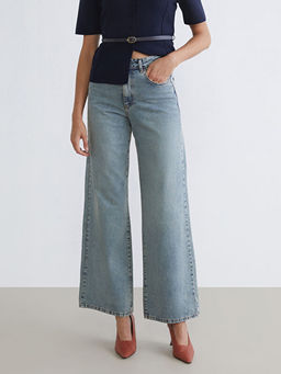 Wideleg Kad?n Jean Pantolon