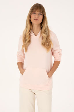 Kad_n A__k Pembe Sweatshirt