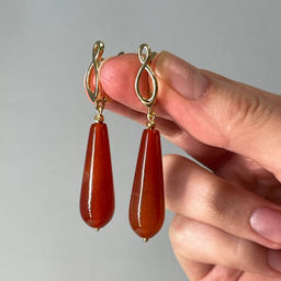 Серьги с Сердоликом