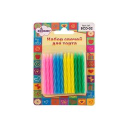 "BOOMZEE" Набор свечей для торта BCD-02 27.63 г 12 х 24 шт. .