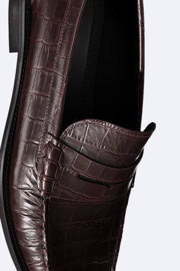 EMBOSSED LEATHER LOAFERS - LIMITED EDITION - Zara фото 5