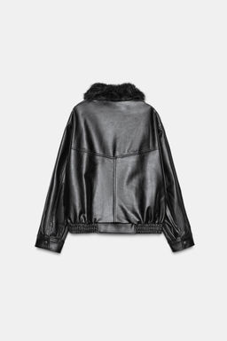 JACKET WITH DETACHABLE FAUX FUR COLLAR - Zara фото 8