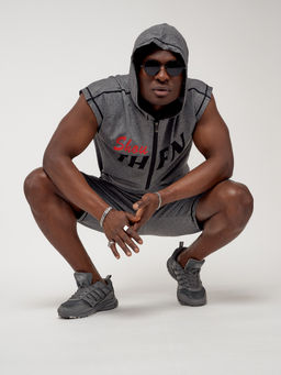 Спортивный костюм летний мужской серого цвета 2264Sr - FUYOUKAI фото 6