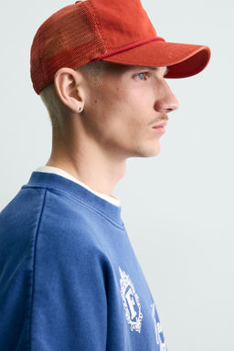 SUDADERA BOXY FIT TEXTOS ESTAMPADOS / Marino - Zara фото 6