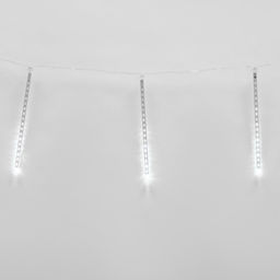 ULD-E2403-144/DTK WHITE IP44 METEOR Занавес светодиодный фигурный Падающие звезды, соединяемый, 2х0,3м. 8 подвесов. Белый свет. Провод прозрачный. TM Uniel. - Volpe фото 2