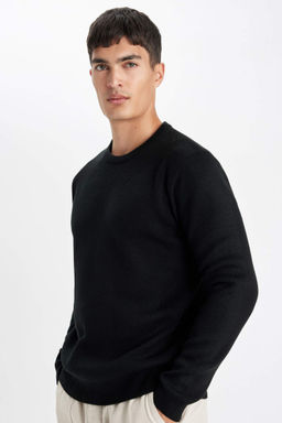 Standart Fit Normal Kesim Bisiklet Yaka Basic Triko Kazak - Defacto фото 3