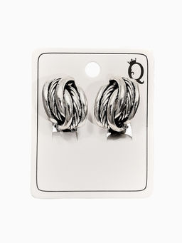 Цена за 2 шт. Клипсы «Узел», цвет чернёное серебро