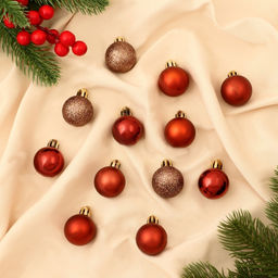 Ёлочные игрушки Шедар грация, шары новогодние, d=3 см, 12 шт. - Зимнее волшебство фото 2