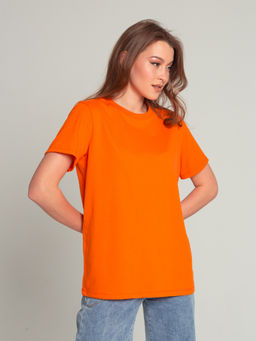 Футболка ЖЕНСКАЯ БАЗОВАЯ кулирка оранжевый - Domtrik фото 7