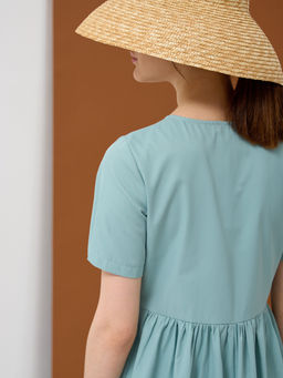 Платье хлопок OD-795-1 с планкой св.зеленое OD-795-1 - Tantino фото 8