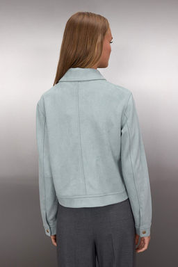 Koyu Kahverengi Fitted Kal?p Suet Ince Ceket Mont TWOAW26MO00016 - Trendyolmilla фото 10