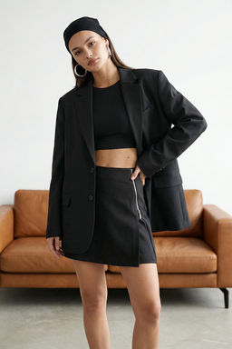 TRENDYOLMILLA Siyah Fermuar Detayl? Dokuma Sort Etek TWOSS20SR0139  фото 8