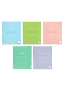 Цена за 100 шт. Тетрадь 12л лин КПК "Пастель", обл мел карт, блок №2, 5В МИКС