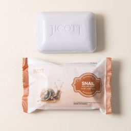 Jigott Мыло-скраб для лица и тела с экстрактом улитки / Snail Scrub Soap, 150 г