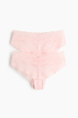 Pack de 2 bragas hipster de encaje