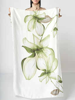 Большой, мягкий, тонкий и очень нежный двусторонний палантин с рисунком. - Tantino фото 3