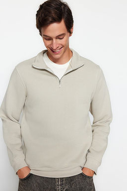 Ta_ Regular/Normal Kesim Dik Yaka Fermuarl_ Pamuklu Basic __i Polarl_ Sweatshirt TMNAW24SW00041 - Trendyolmilla фото 2