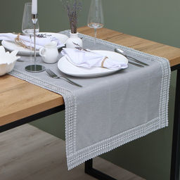 Дорожка Этель со стразами, 118×60 ±5 см, цвет серый, п/э