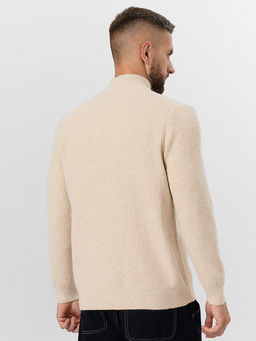 Джемпер на молнии мужской бежевый - Mark formelle фото 4