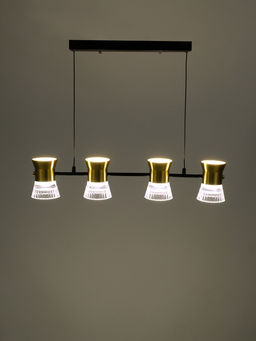 Светильник «Авион»LED 40 Вт 4000К черно-золотой 90×11×12-212 см