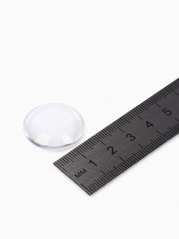 Кабошон стекло, круг 25 мм (набор 3 шт.), прозрачный