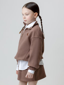 КР 302821/капучино к631 джемпер (свитшот) для дев - Crockid фото 4