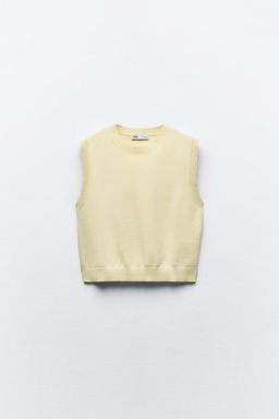 SLEEVELESS PLAIN KNIT TOP - Zara фото 13