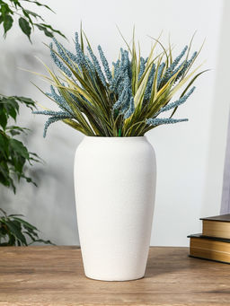 Ваза для цветов «Абиджил», бочка, 22.5×12 см, d=9.5 см, керамика, белая