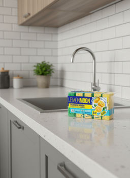 Цена за 2 шт. Губки для посуды ЛИМОН Крупнопористые арома (5шт) LEMON MOON L114