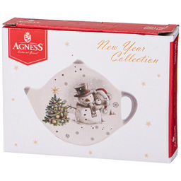 ПОДСТАВКА ПОД ЧАЙНЫЕ ПАКЕТИКИ AGNESS С НОВЫМ ГОДОМ! 12*8,5*1,5 СМ  фото 2