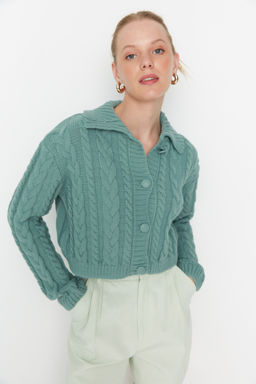 TRENDYOLMILLA Tas Crop Polo Yaka Triko H?rka TWOAW22HI0448  фото 3