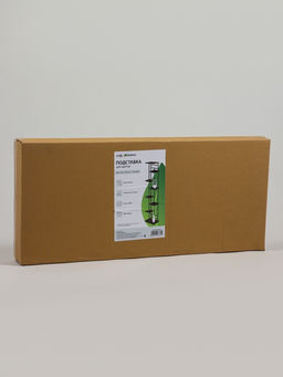 Подставка для цветов Greengo, 8 полок, 36×23×136 см, напольная, каркас металл, полки МДФ, чёрная