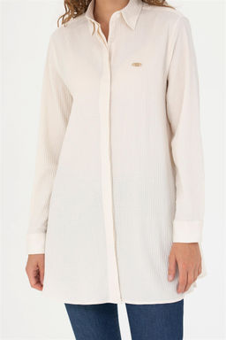 U. S. Polo Assn Женская рубашка с длинным рукавом цвета экрю - U.s. polo assn фото 13