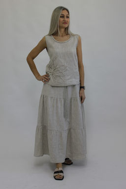 Юбка умягченный лен 100% - Елецкие узоры фото 2