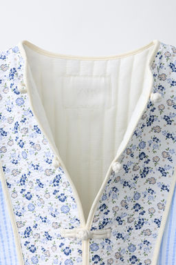 CAZADORA ACOLCHADA PATCHWORK / Azul / Blanco - Zara фото 8