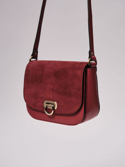 Сумка замшевая Azaro 30741 бордовое вино