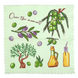 Салфетка для уборки 28х28см "Олива", микрофибра, набор 5шт (Китай)