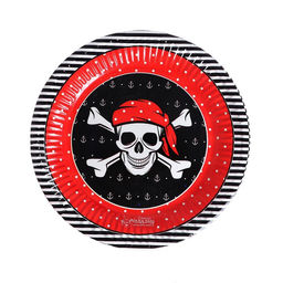 Набор бумажной посуды Пиратская, 6 стаканов, 6 тарелок - Страна карнавалия фото 3