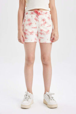 Шорты из двух частей с принтом для девочек - Defacto фото 8