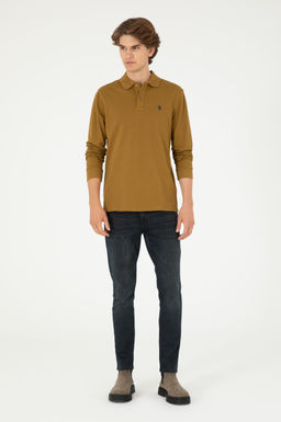 Мужской базовый свитшот светло-хаки - U.s. polo assn фото 4