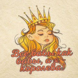 Шапка для бани Все бабы как бабы ,а я Королева с принтом, белая - Добропаровъ фото 2