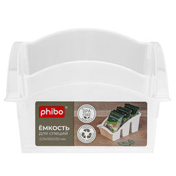 Подставка для специй пластмассовая 22х15х12см, прозрачный, Phibo (Россия) - Домашняя мода фото 2