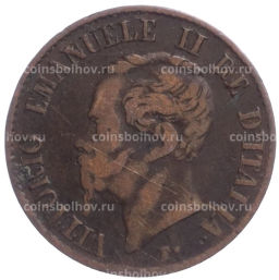 Монета 1 чентезимо 1861 года Италия