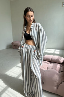 Костюм женский SET065/03/Белый, синий - M&G all natural фото 2
